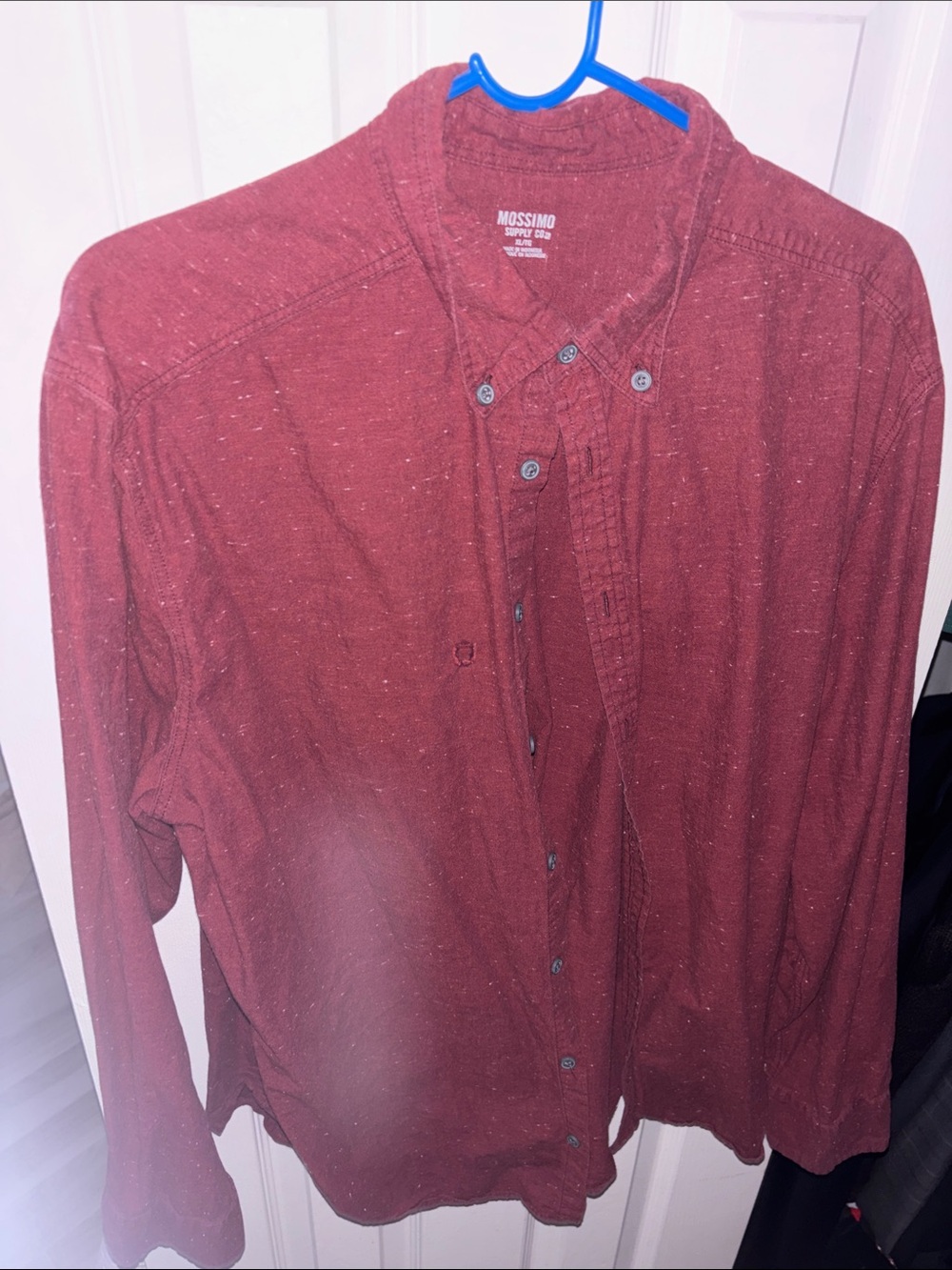 Mossimo Supply Co. Maroon Long-Sleeve Shirt Jacket